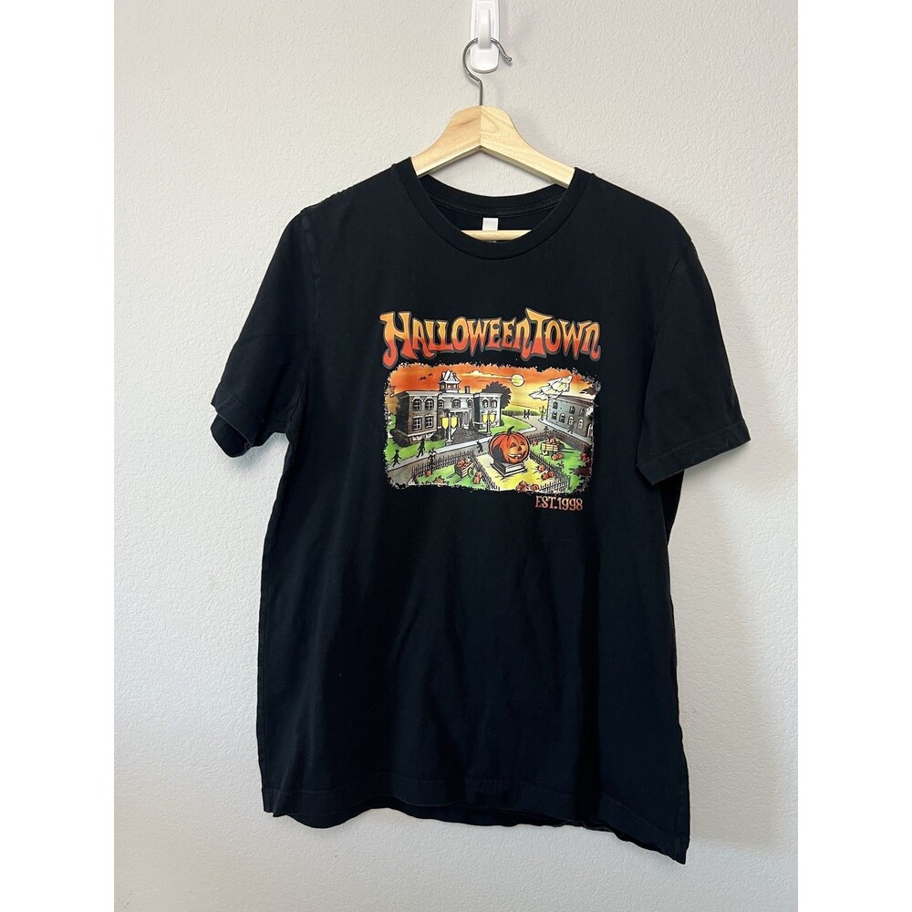 Bella Canvas Halloweentown EST 1998 Disney Movie Graphic T Shirt Black Size L